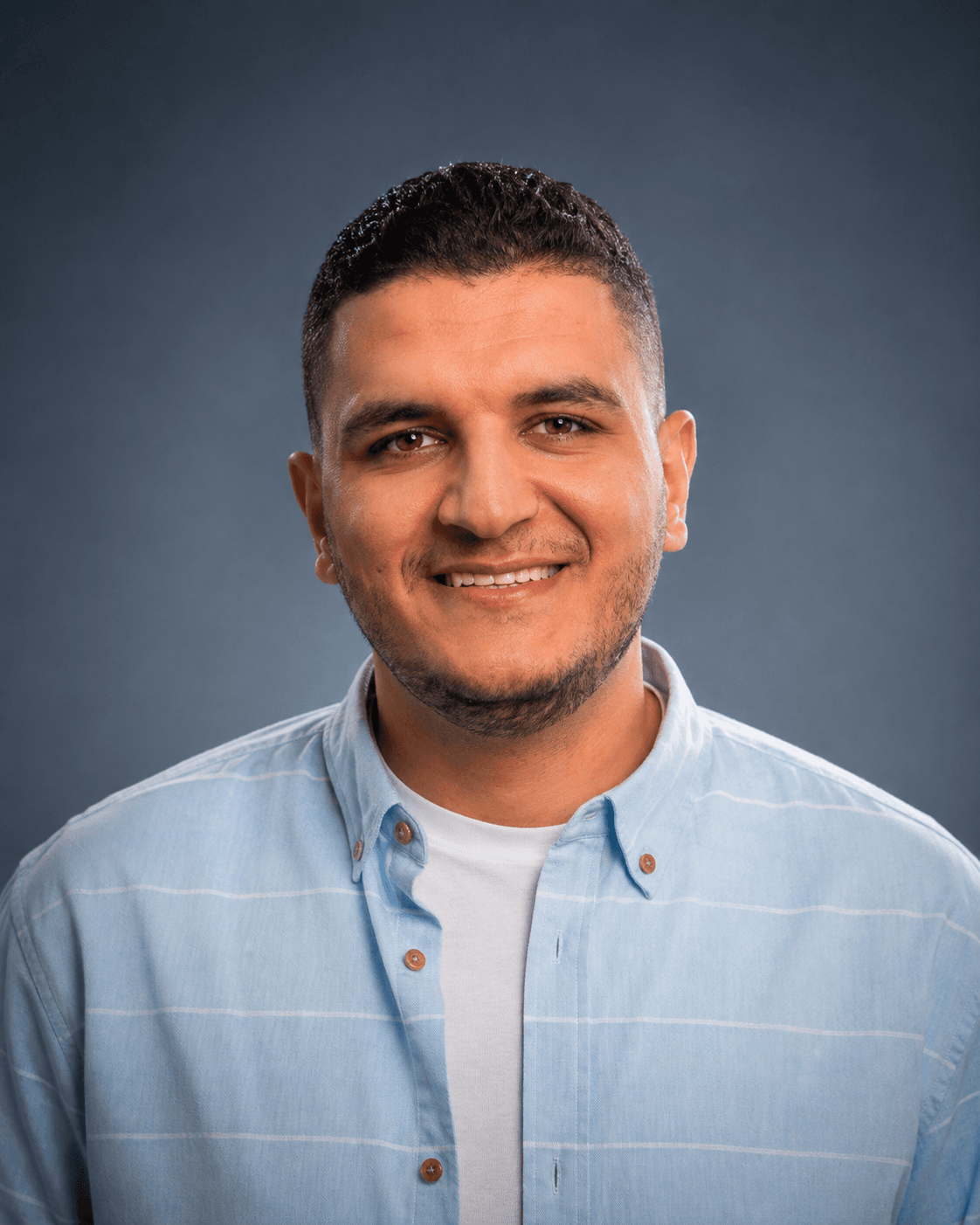 Studio portrait of Ahmed Awad